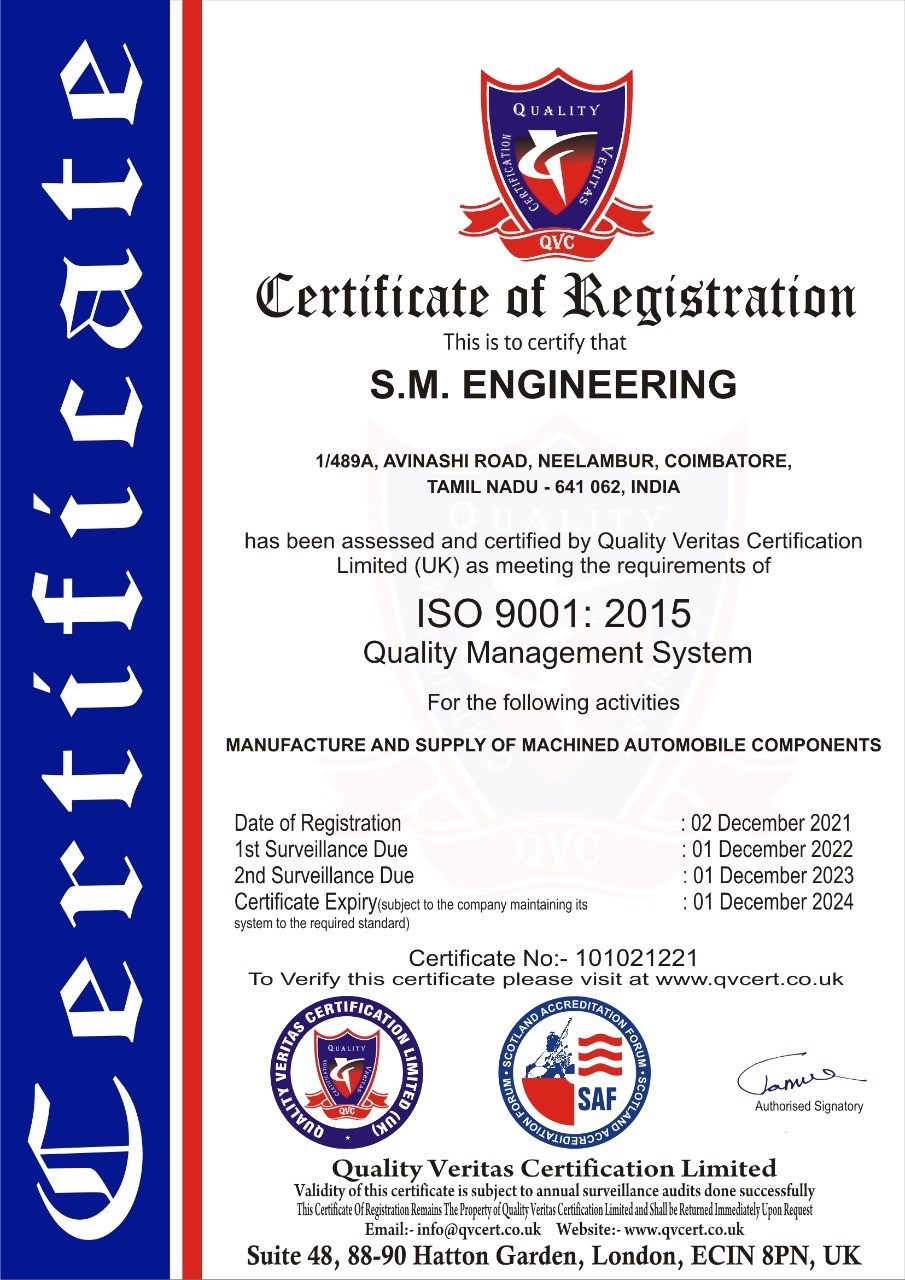 ISO 9001:2015 Certificate